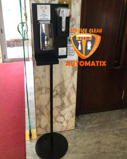 Demo Automatix Colonnina Igienizzante Mani In Acciaio Con Dispenser Automatico