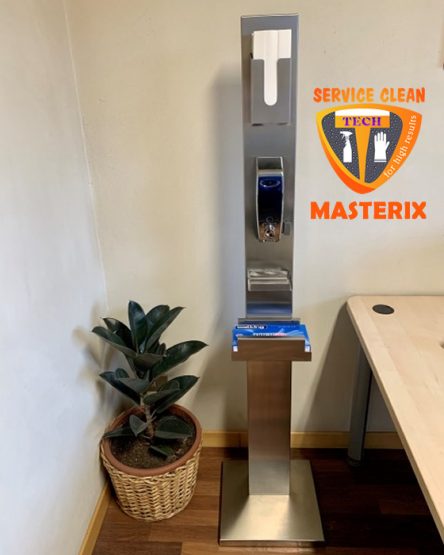 Demo Masterix Colonnina Igienizzante Mani In Acciaio Inox Con Dispenser Automatico