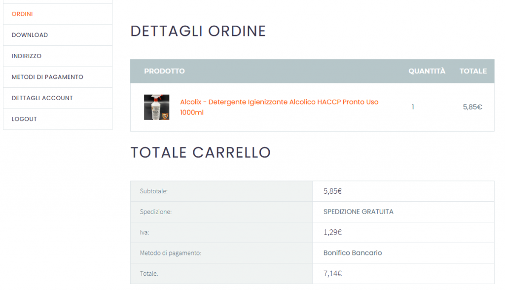 Stato Del Tuo Ordine Service Clean Tech